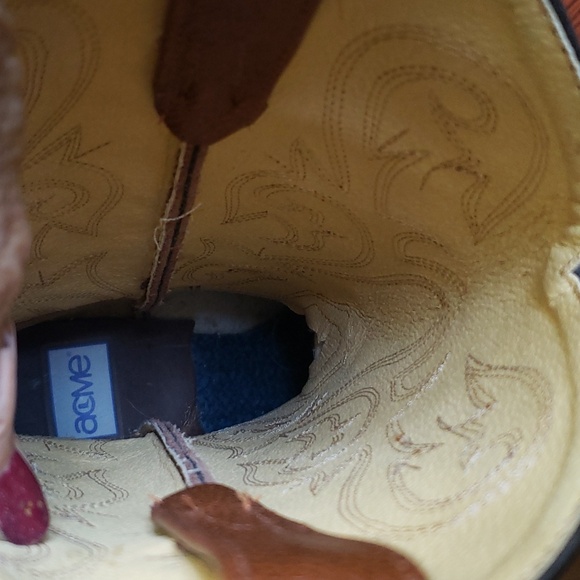 Acme Vintage Western Cowboy Boots brown leather Men's Size 8.5 M - Picture 8 of 16